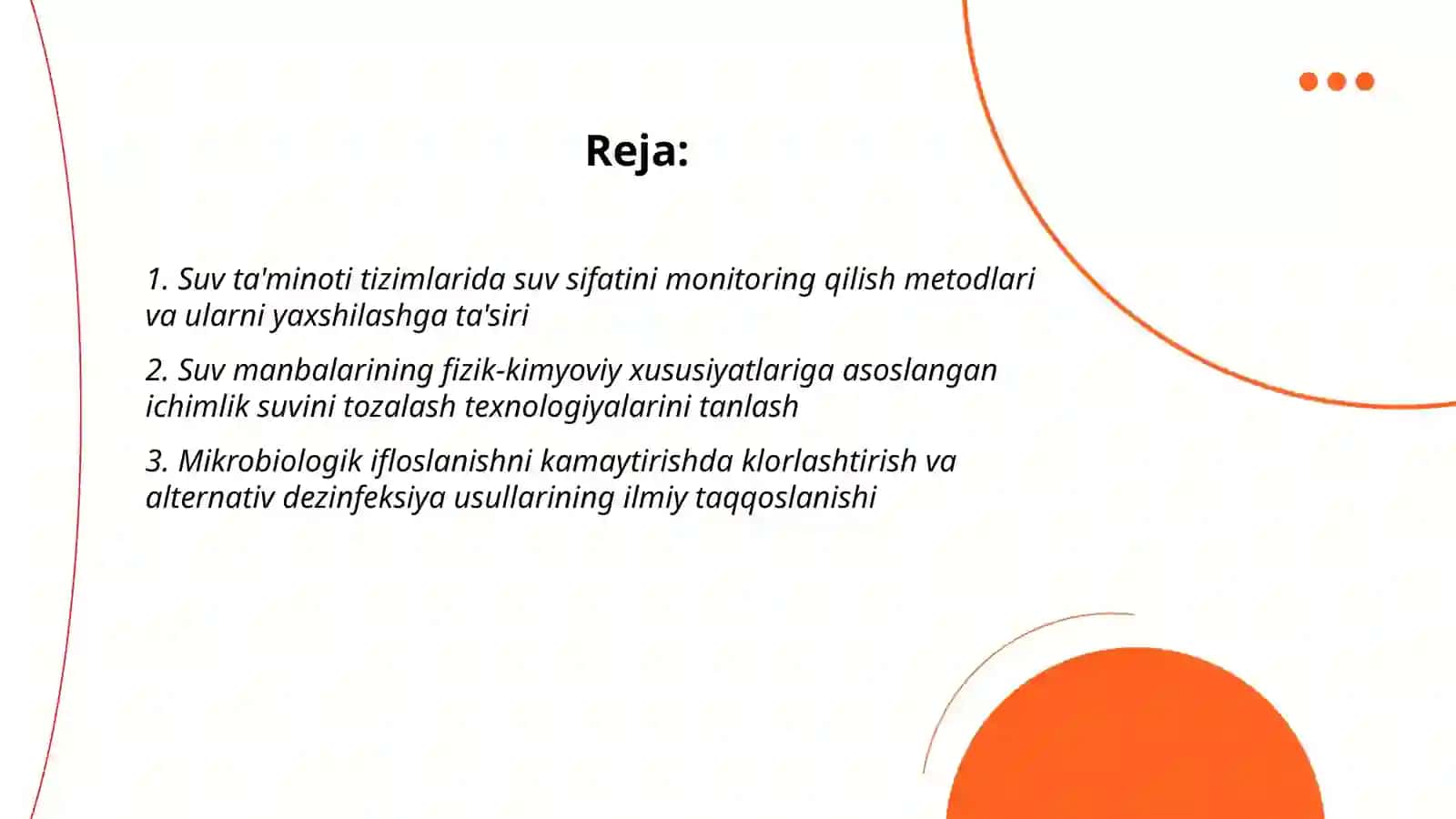 Suv ta'minoti tizimlarida suv sifatini monitoring qilish metodlari va ularni yaxshilashga ta'siri 2