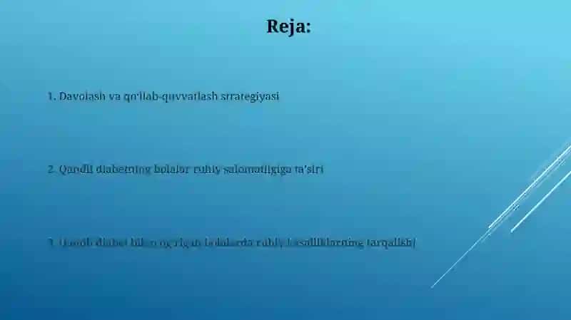Bolalarni qandli diabet kasalligi kechishida bo'ladigan psixologik buzilishlar 2