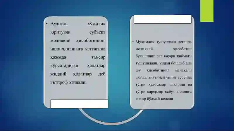 АУДИТОРЛИК ТЕКШИРУВИДА МУҲИМЛИК ВА РИСК 2