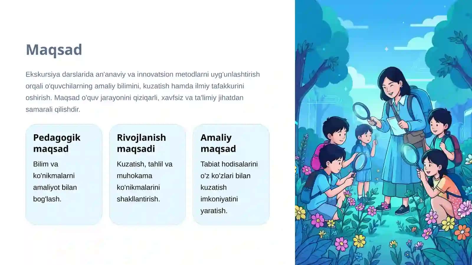EKSKURSIYA DARS LARIDA TURLI METODLARDAN FOYDALANISH 2