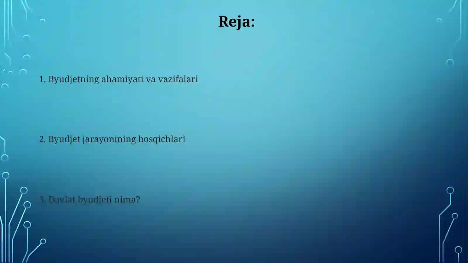 Davlat byudjeti va ahamiyati 2