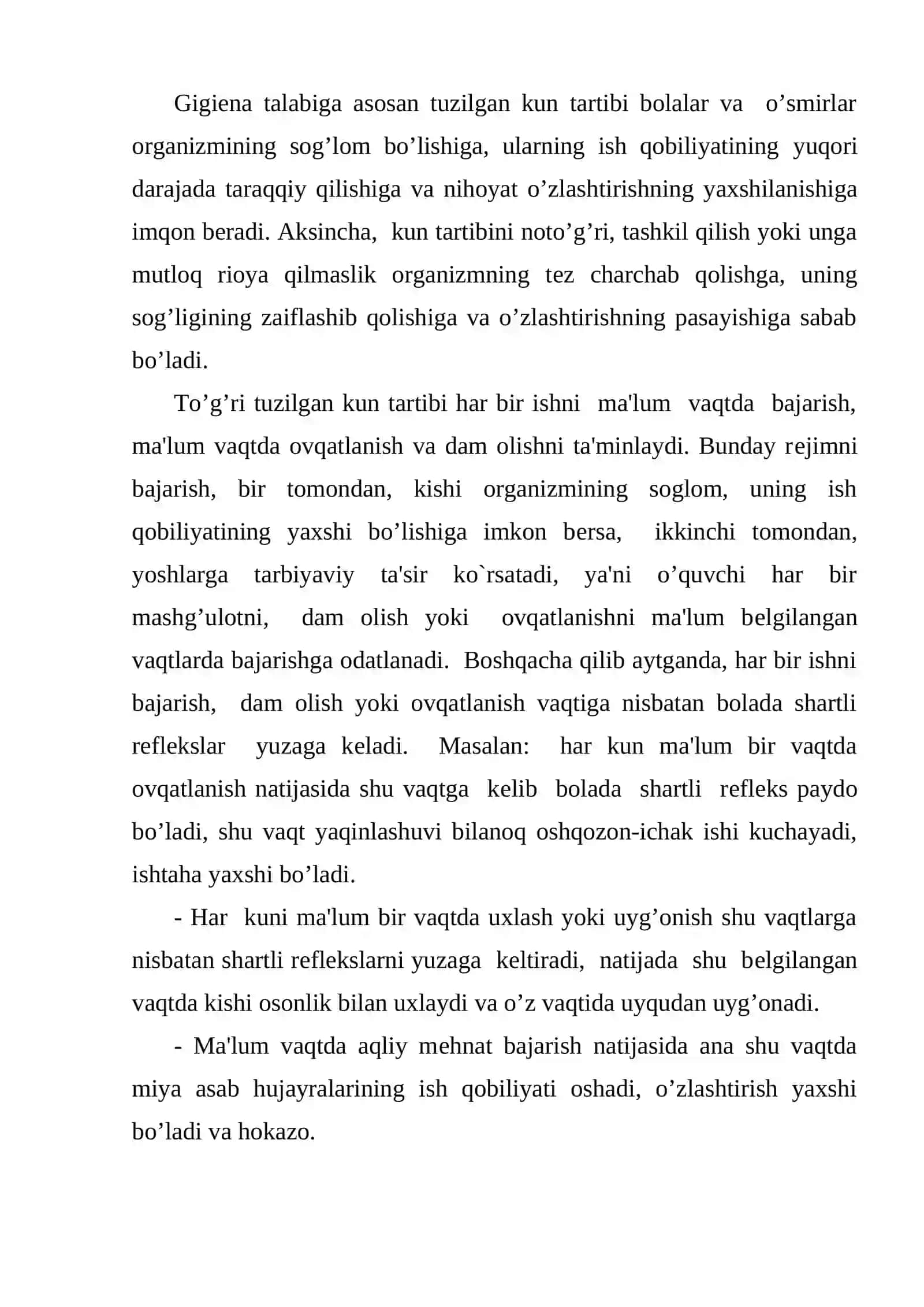Sport mutaxassisligidagi maktab o'quvchilarini gigiena tomonidan ta'minlash rejasini ishlab chiqish 2