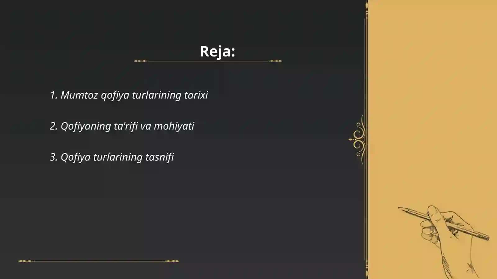 Mumtoz qofiya turlari 2