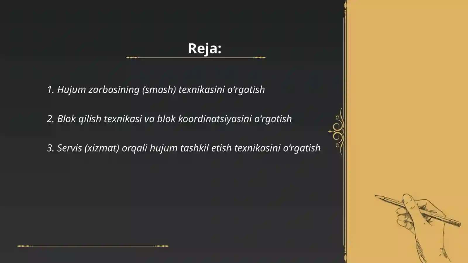 Voleybol oʻyinida hujum va himoya texnikasini oʻrgatish! 2