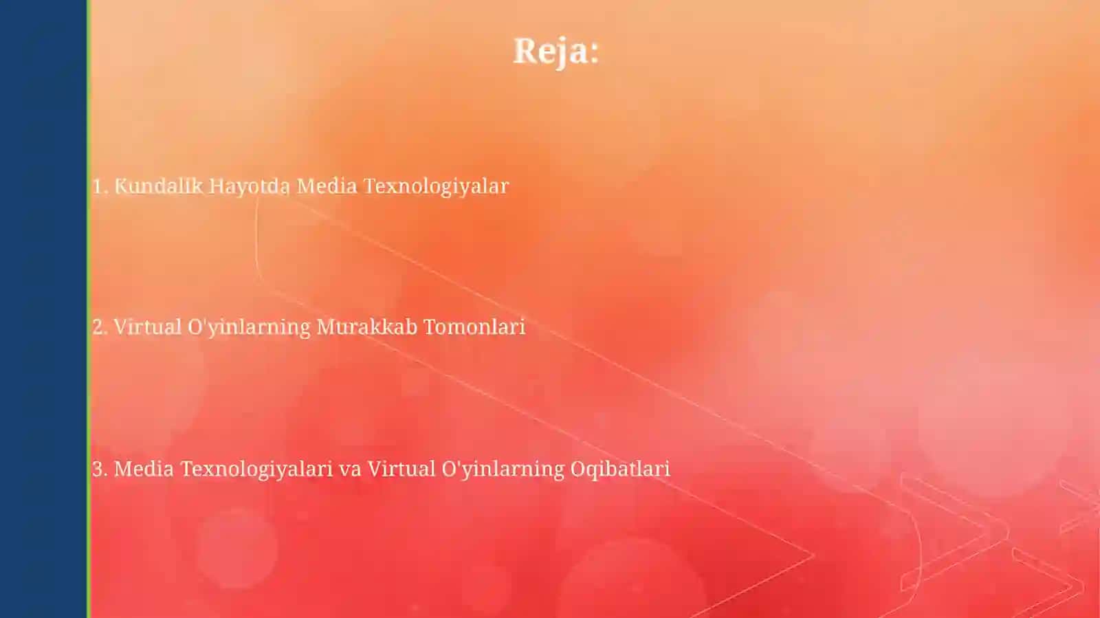 Kundalik Hayotda Media Texnologiyalar va Vertual O'yinlarining Asoratlari 2