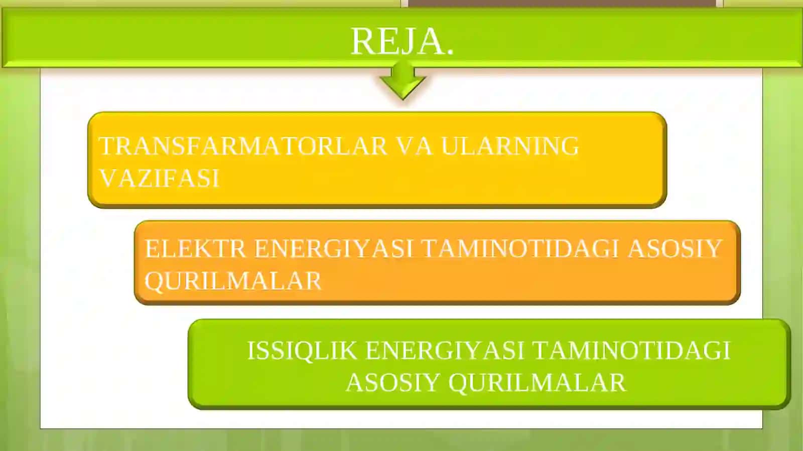 TRANSFARMATORLAR VA ULARNING VAZIFASI 2