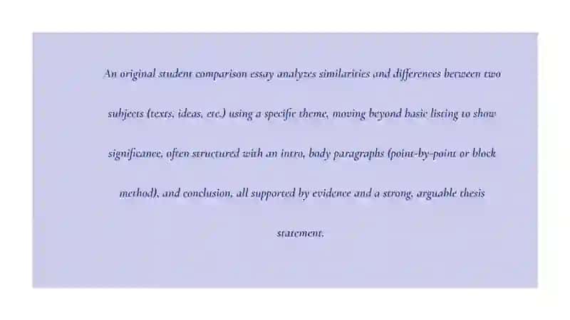 Original student writing: comparison essay 2