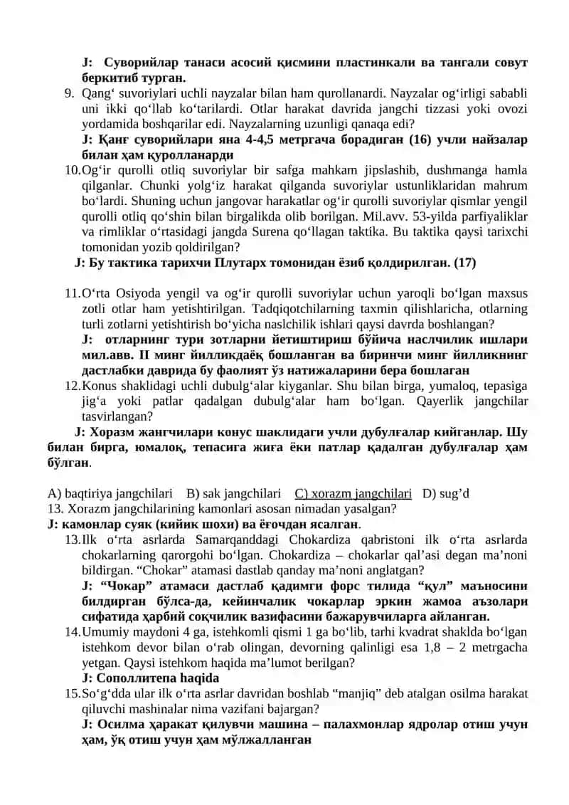 O‘zbekistonda harbiy ish va san’at tarixi 2