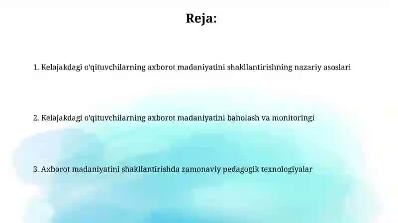 Kelajakdagi o'qituvchilarning axborot madaniyatini shakllantirish 2