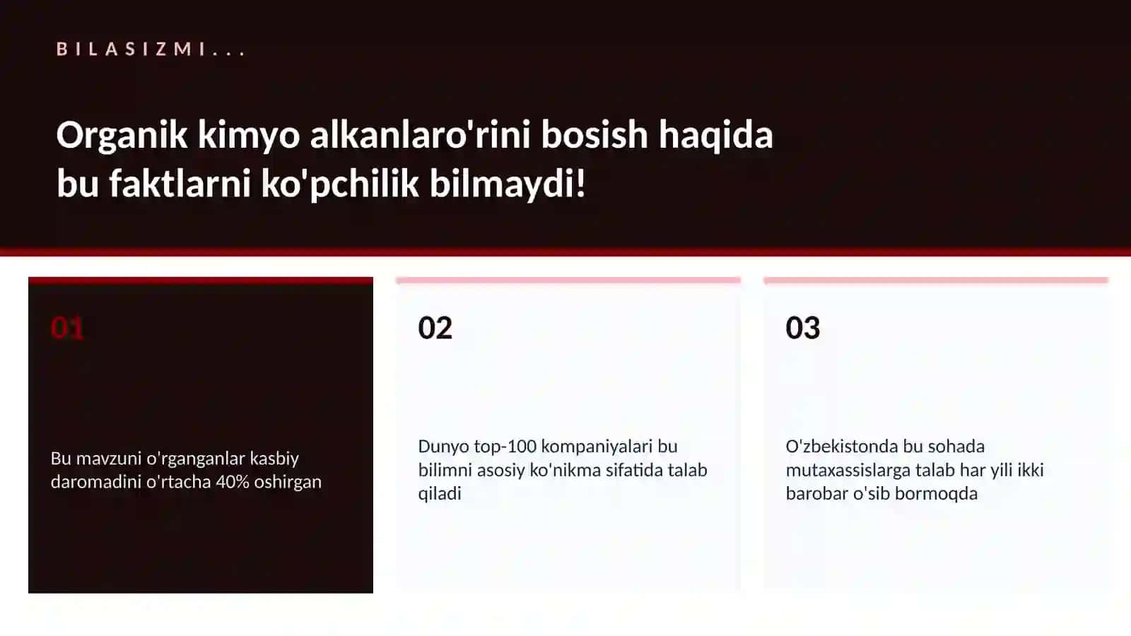 Organik kimyo alkanlaro'rini bosish 2
