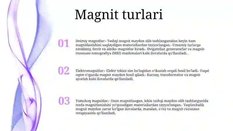 Magintlar.Texnika Va Sanoatda Ishlatilish 2