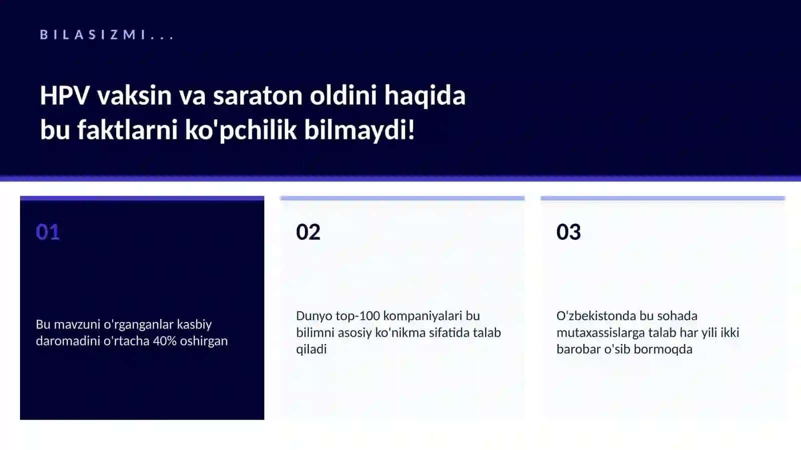 HPV vaksin va saraton oldini 2