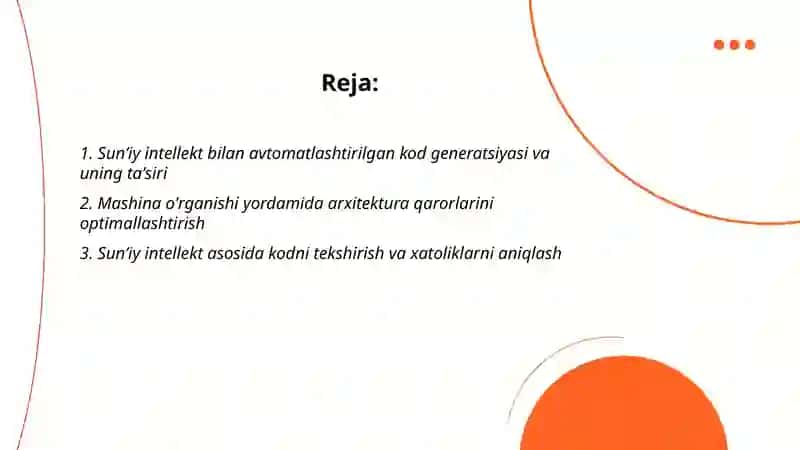Sunʼiy intellekt asosida dasturiy taʼminot evolyutsiyasi trendensiyalari 2