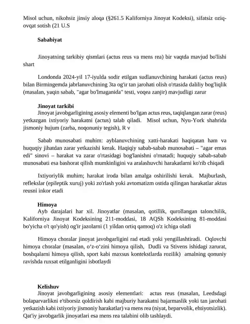 Jinoiy javobgarlik asoslari 2