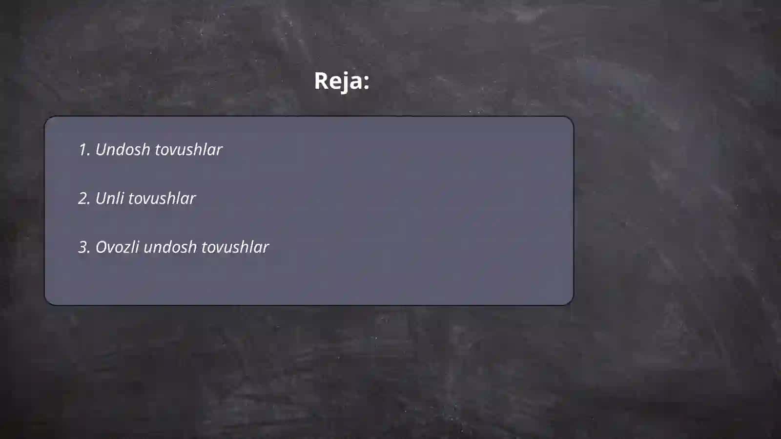 Unli tovushlar va harflar 2