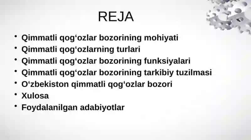 Qimmatli qog‘ozlar bozorining mohiyati va tarkibiy tuzilmasi 2