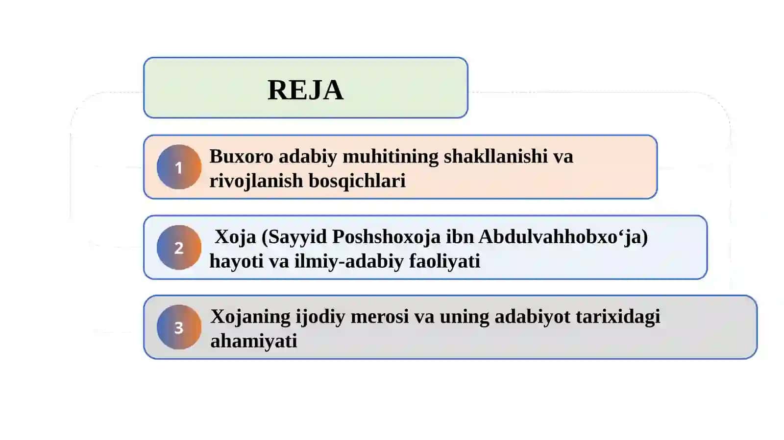 Buxoro adabiy muhiti. Xoja (Sayyid Poshshoxoja ibn Abdulvahhobxo‘ja) hayoti va ijodiy merosi 2