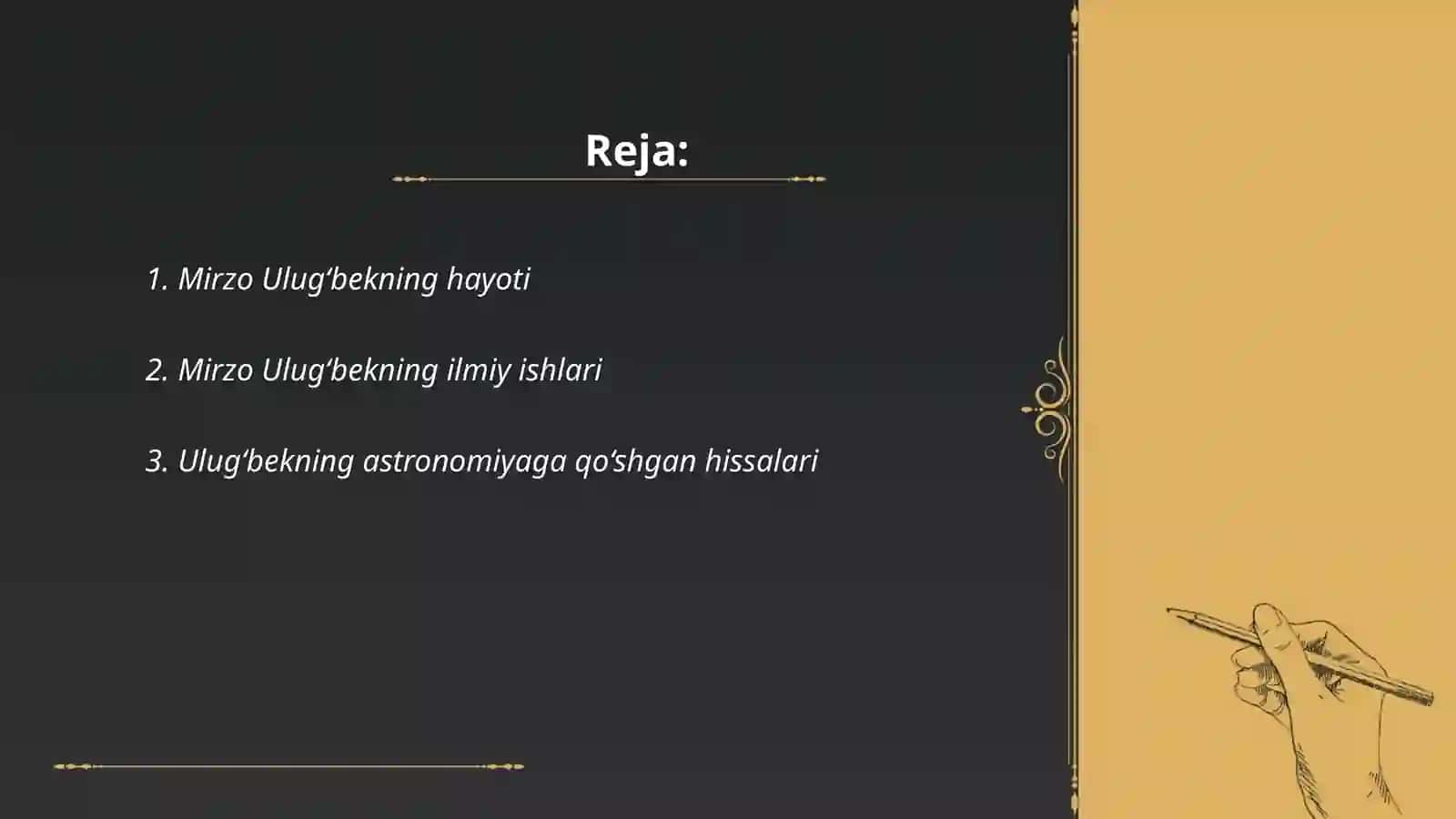 Mirzo Ulug'bek hayoti 2