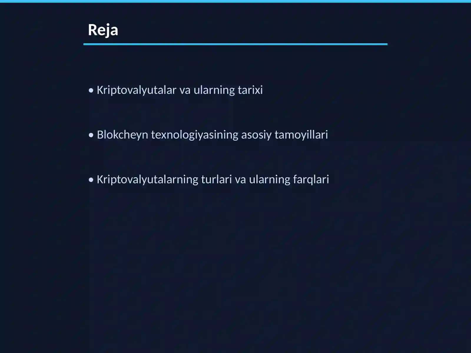 Kriptovalyutalar va blokcheyn texnologiyalar 2