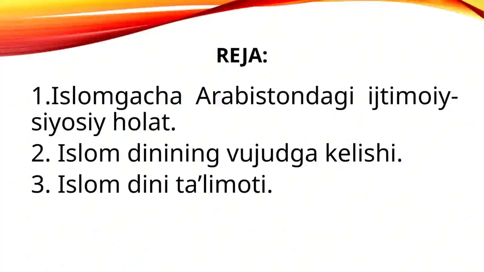ISLOM DINITARIXI VA MOHIYATI 2
