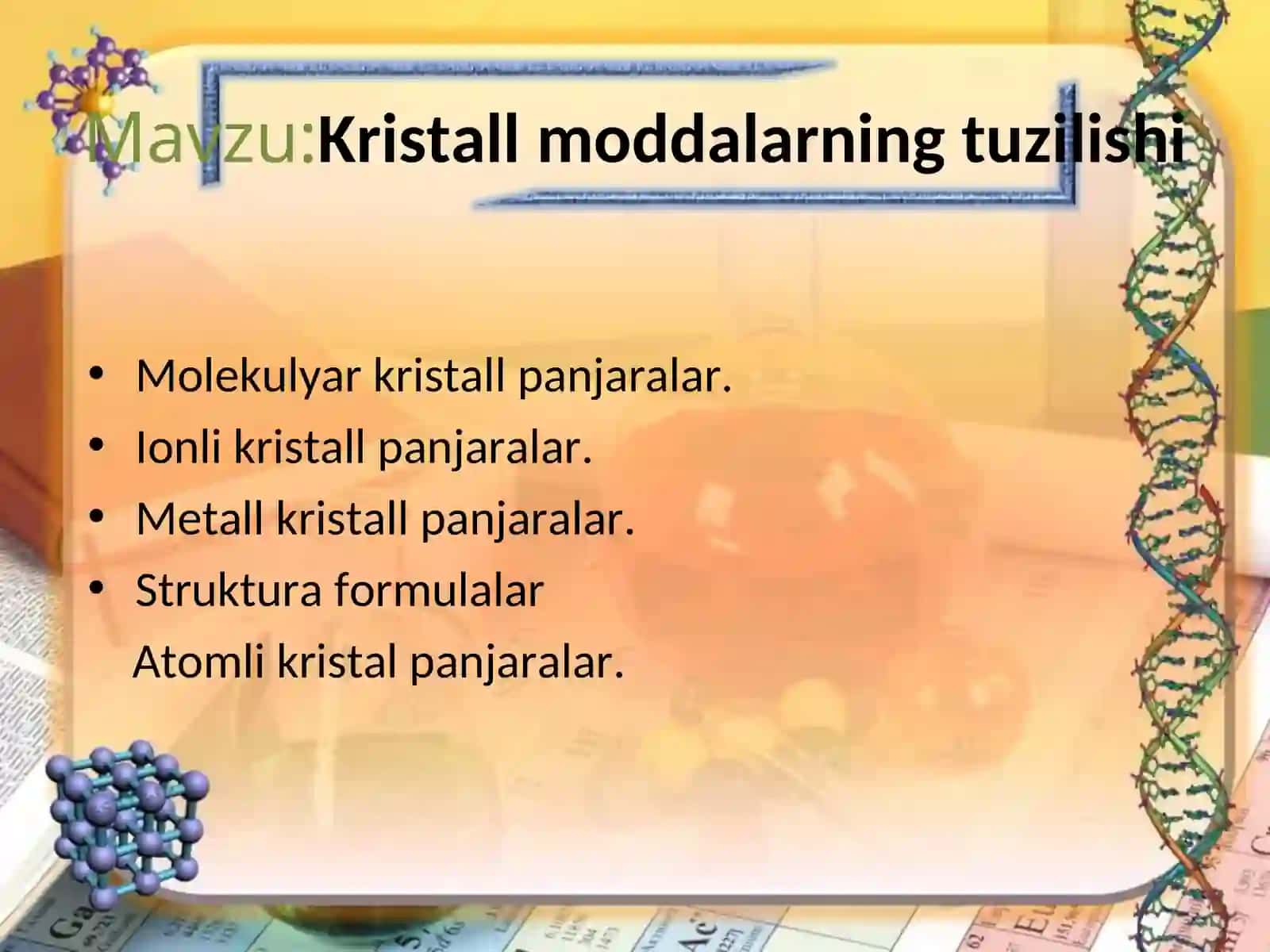 Kristallmoddalarning tuzilishi 2
