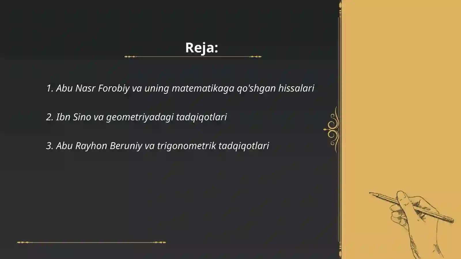 Abu Nasr Forobiy va uning matematikaga qo'shgan hissalari 2