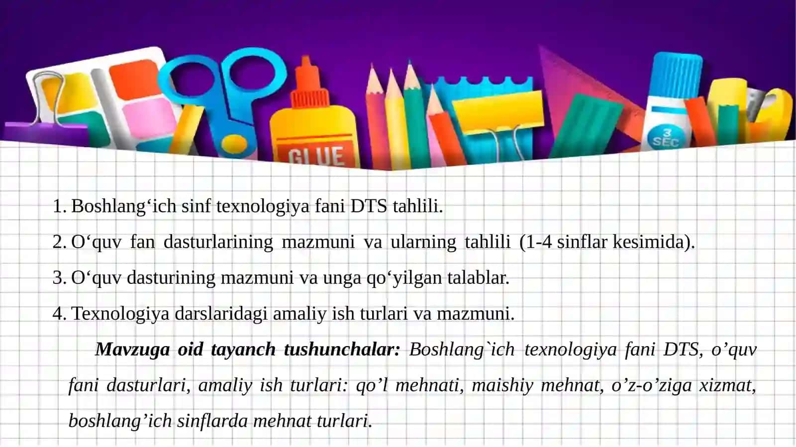 TEXNOLOGIYA TA’LIMI VA UNI O‘QITISH METODIKASI FANI 2