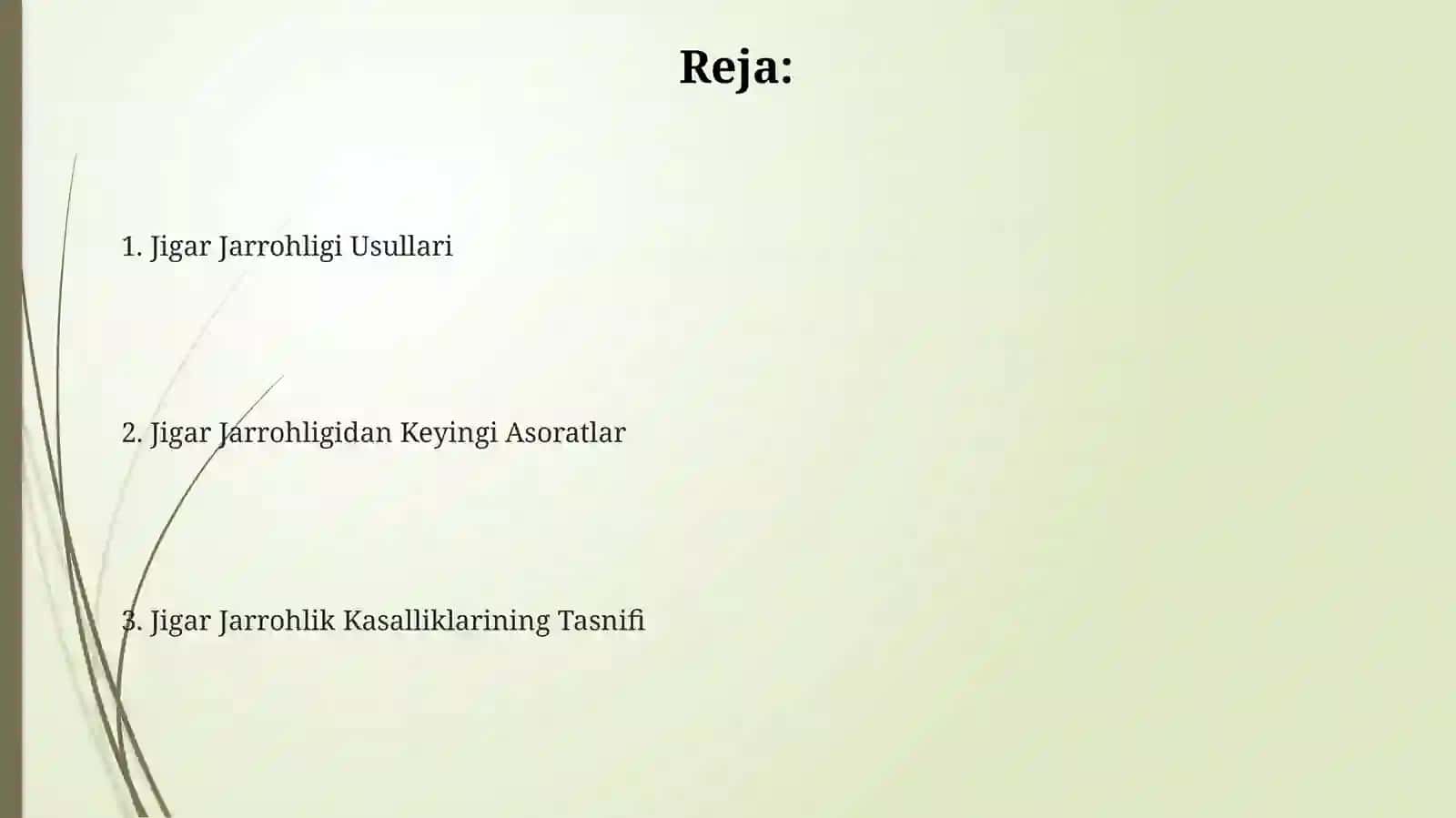 Jigar Jarrohligi Usullari 2