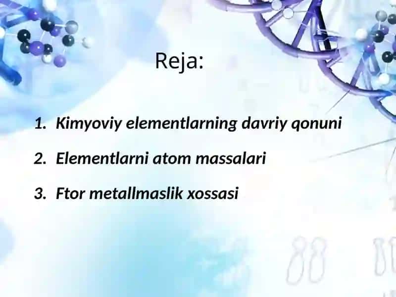 Kimyoviy elementlarning davriy qonuni 2