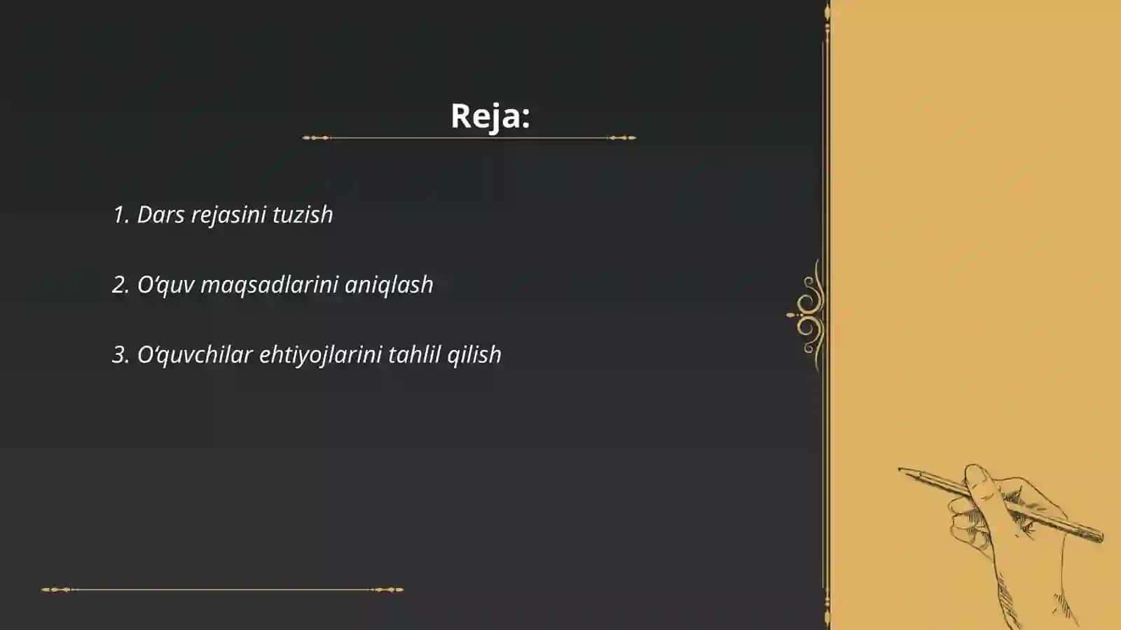 Sinf rahbar ishini rejalashtirish usullari 2