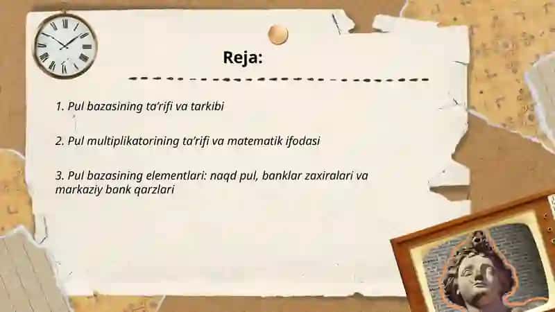 Pul bazasi va pul multiplikatori 2