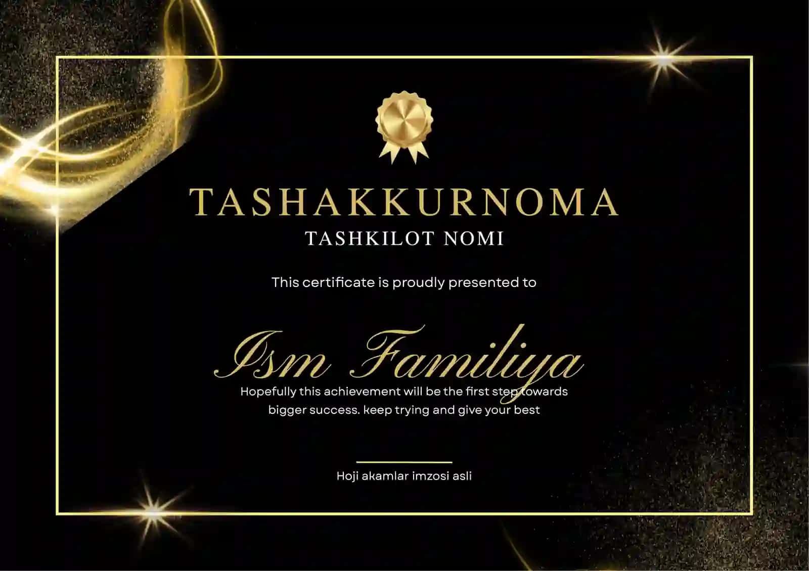 Tashakkurnoma 2