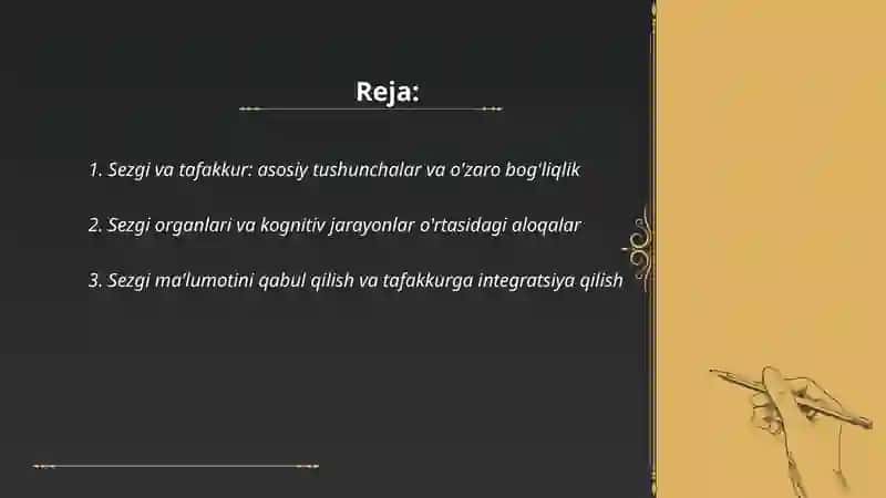 Sezgi va tafakkur munosabati 2