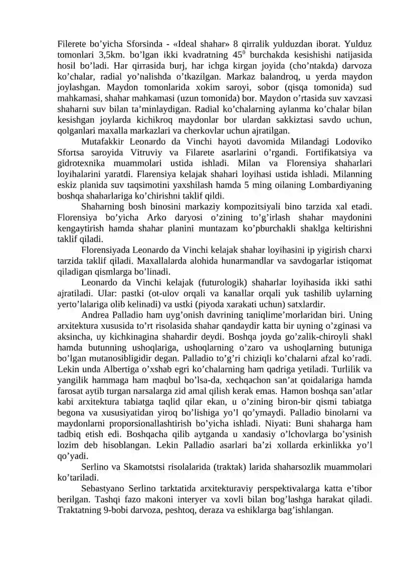 XVI-XVII Asrlar shaharsozligi 2