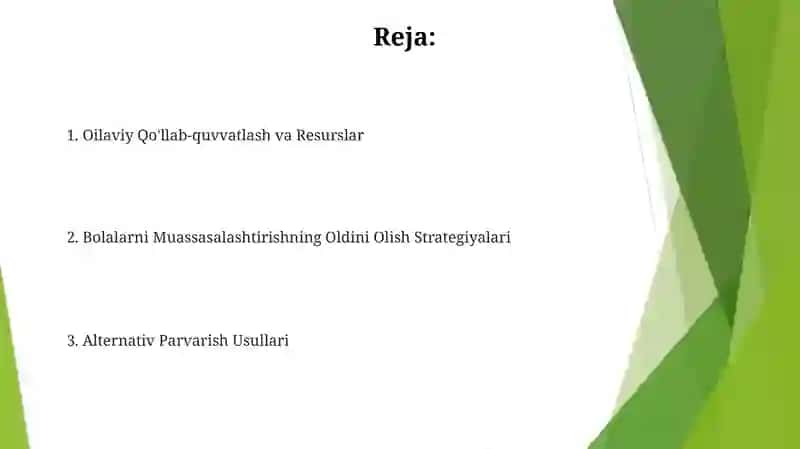 Bolalarni Muassasalashtirishning Oldini Olish Strategiyalari 2