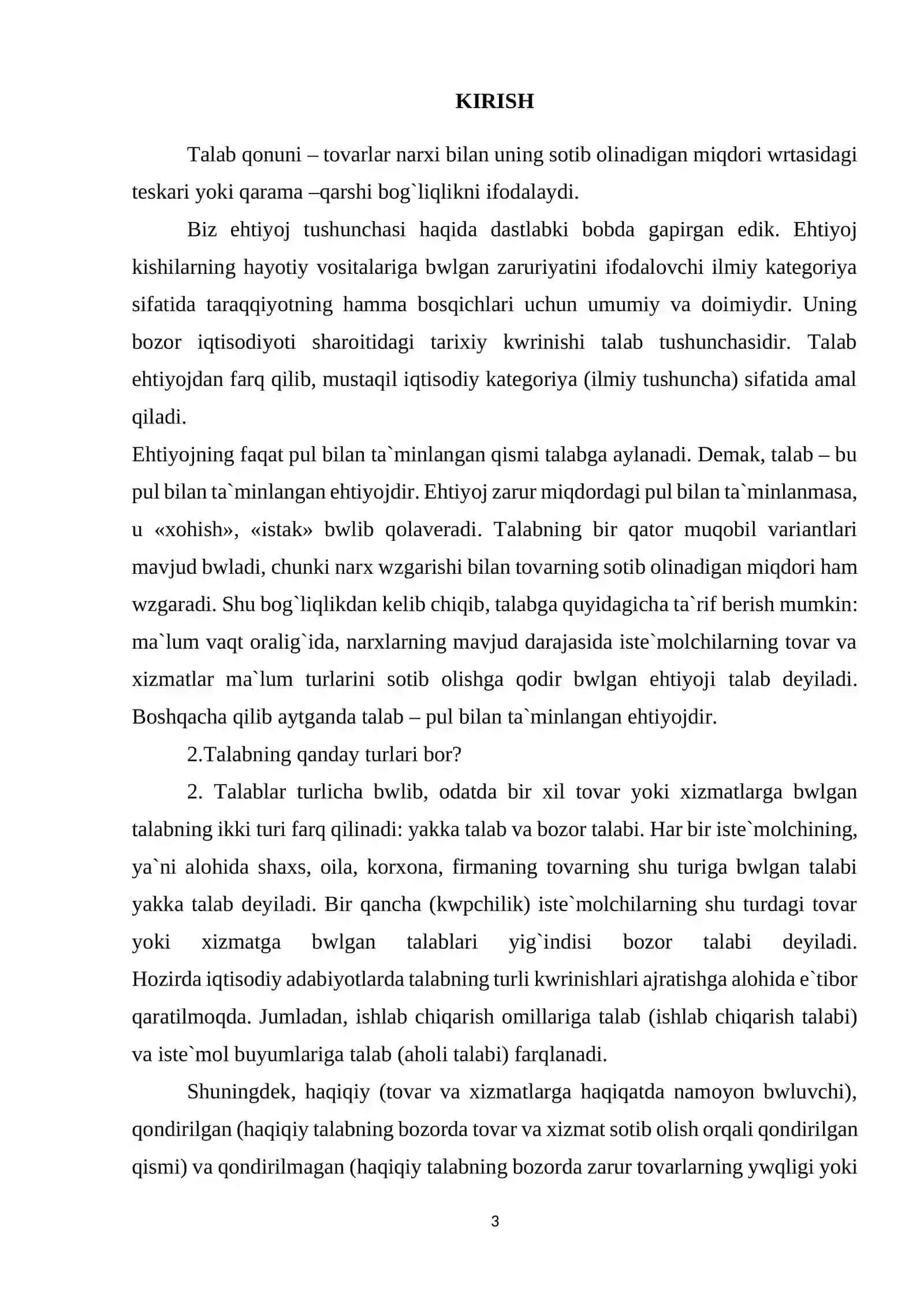 TALAB VA TAKLIF QONUNIGA KO`RA NARX BELGILASH USULLARI 2