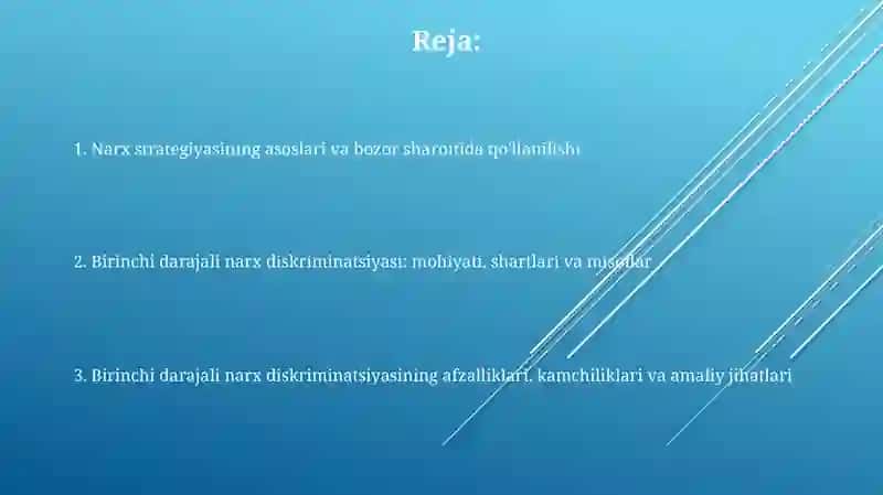Bozordanarxbelgilashstrategiyalariningasoslari.Birinchidarajalinarxbelgilashstrategiyasi 2