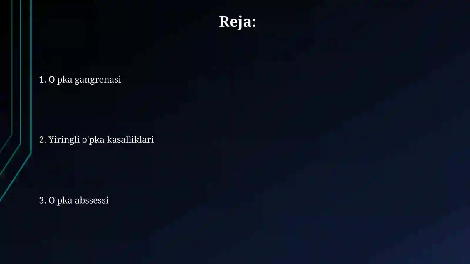 O'pkaning yiringli kasalliklari, o'pka absessi va gangrenasi 2