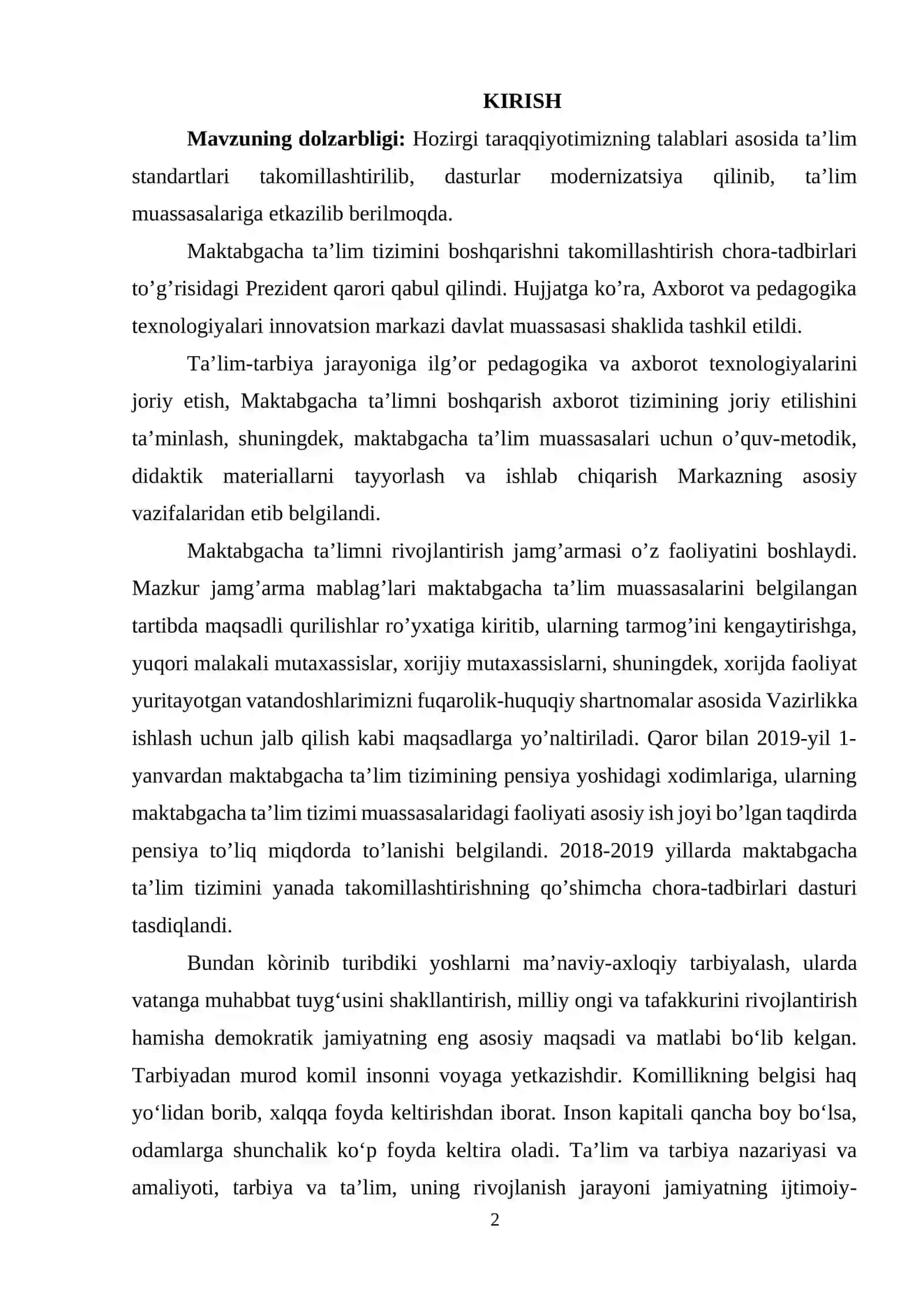 BOLANING ILK IJTIMOIYLASHUV DAVRI 2