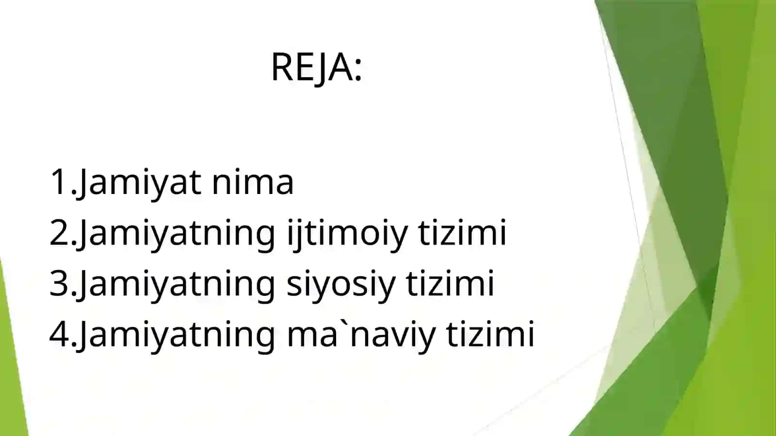 Mavzu: Jamiyatning ijtimoiy-siyosiy va maʼnaviy tizimi 2