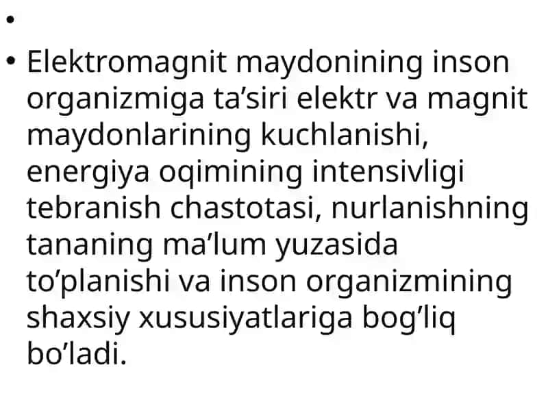 Elektrvamagnitmaydonlarivaularningtirikorganizmgata’siri 2