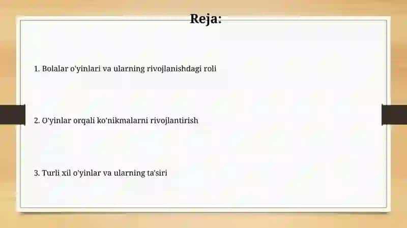 Bolalar o'yinlari va ular orqali mahoratni rivojlantirish 2