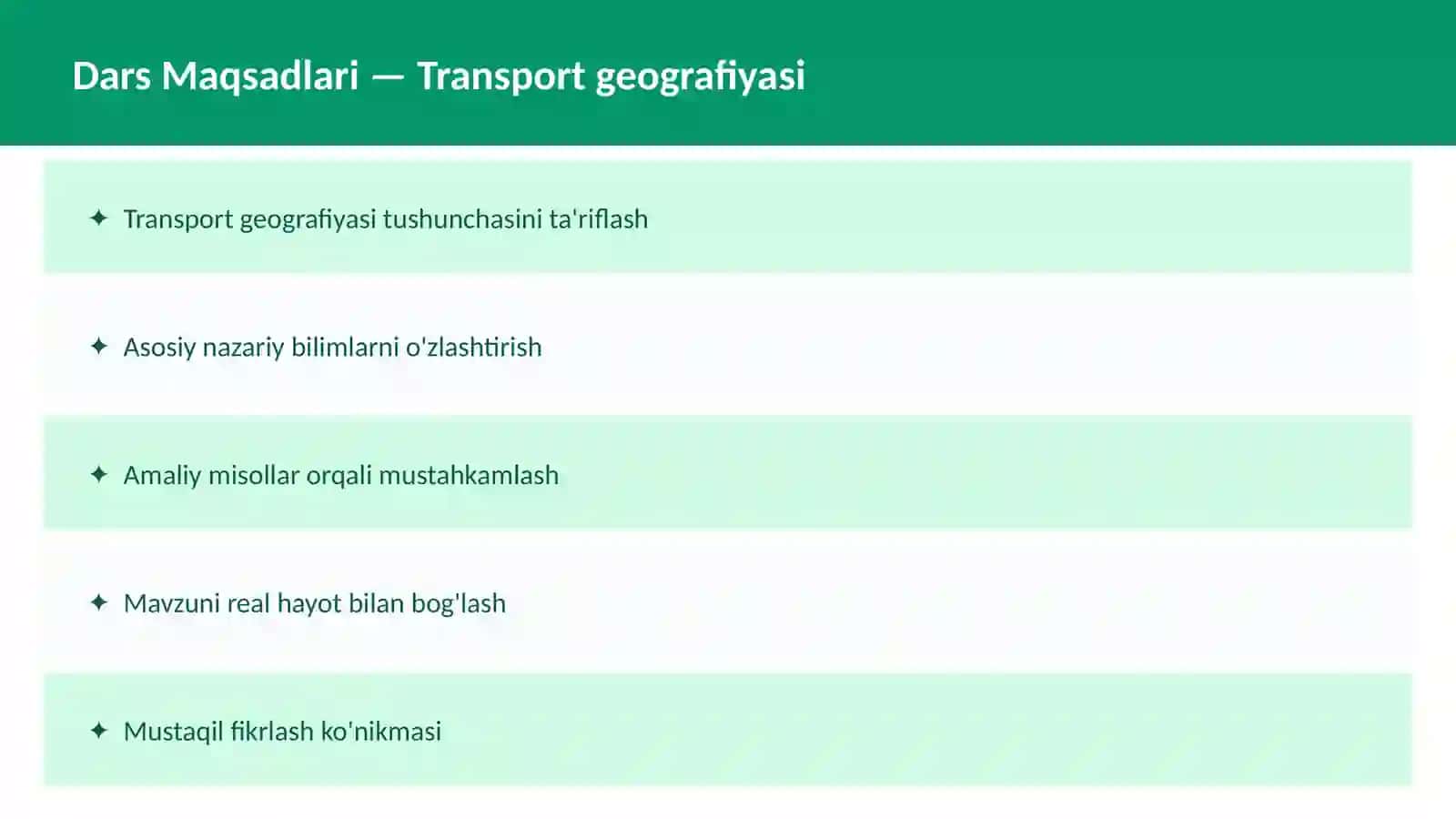 Transport geografiyasi 2