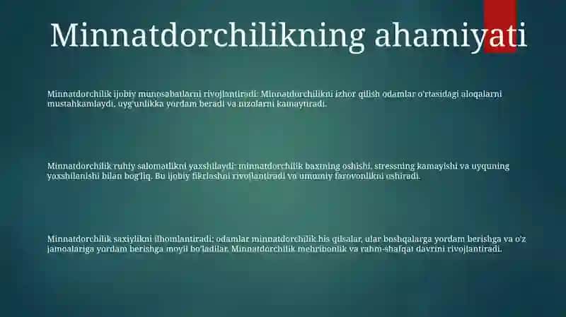 Minnatdorchilik 2