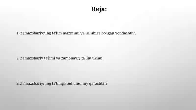 Zamaxshariyning tarbiyaga oid qarashlari 2