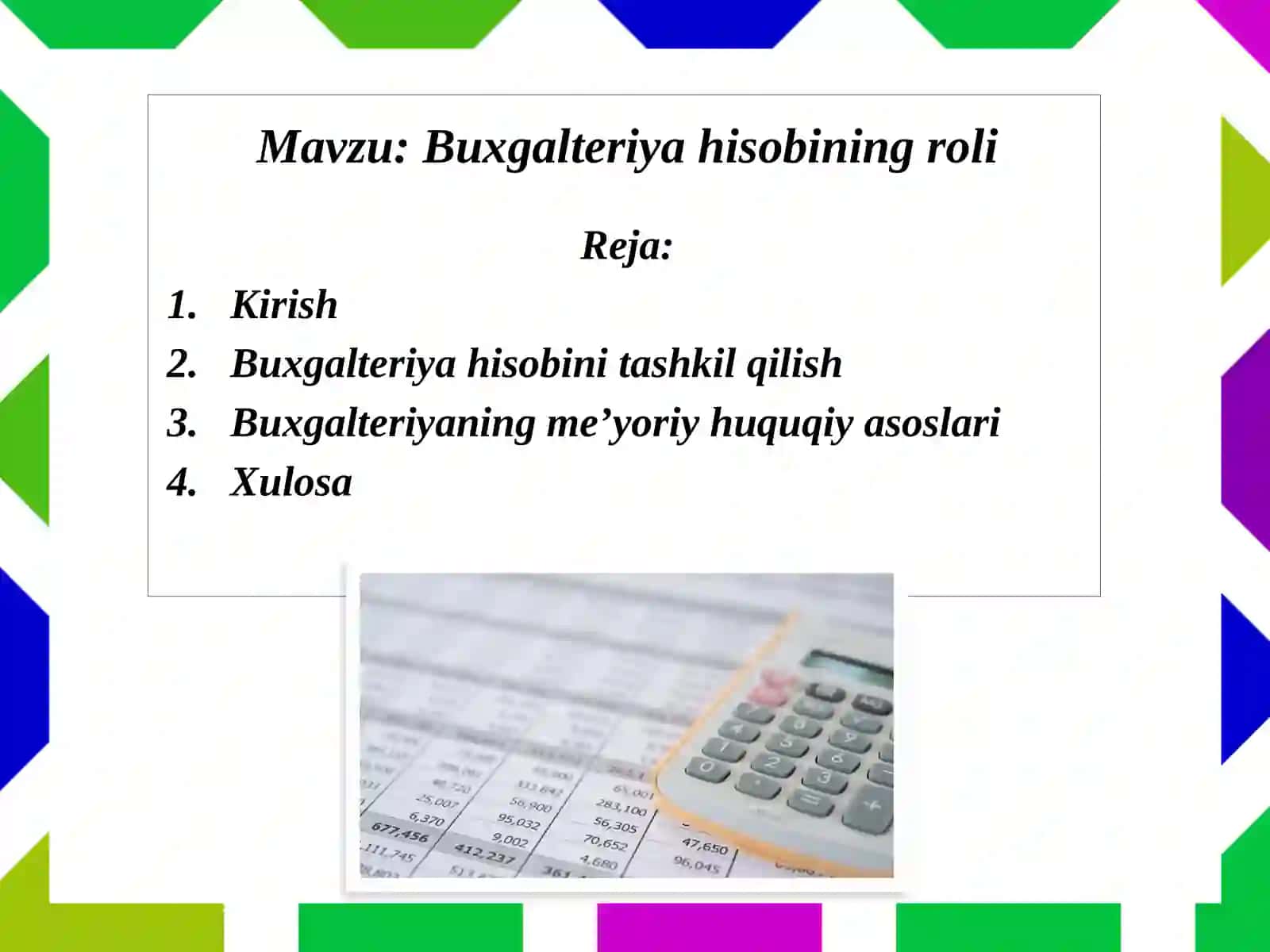 Buxgalteriya hisobining roli 2