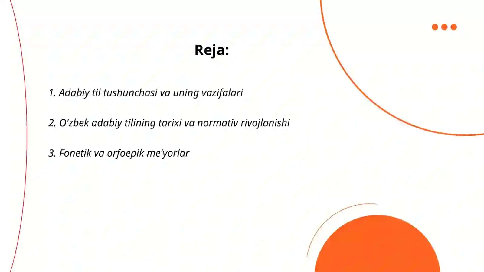 Oʻzbek tilida adabiy til me'yorlari 2