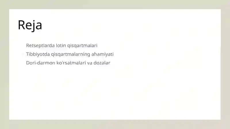 Retseptlarda qoʻllaniladigan qisqartma shakllar 2