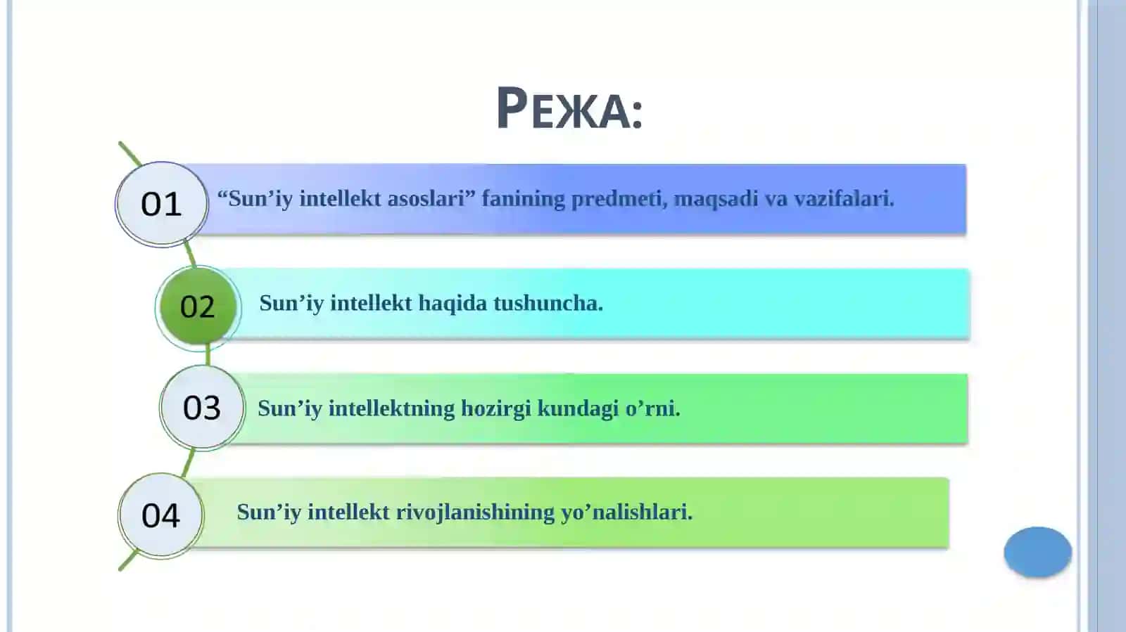 Sun’iy intellektga kirish 2
