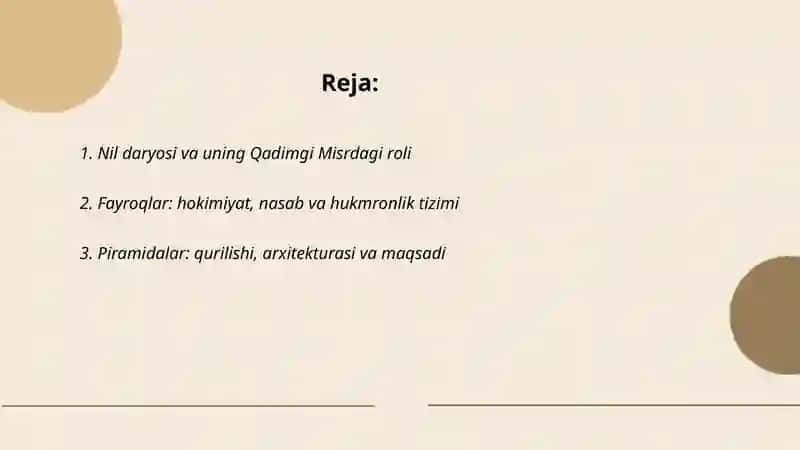 Ilk va Qadimgi Misr 2
